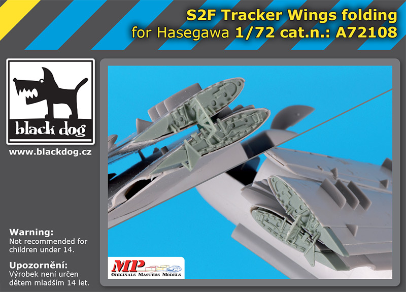 A72108 1/72 S2F Tracker wings folding for Hasegawa