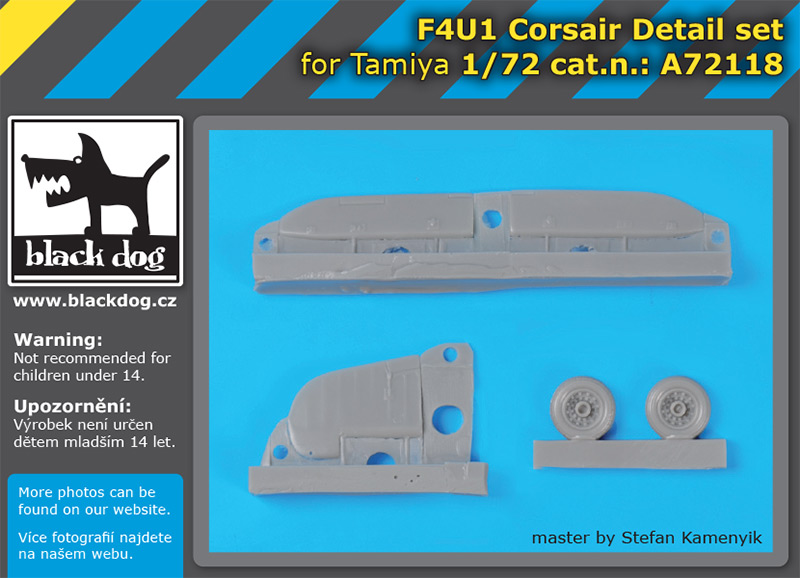 A72118 1/72 F4U1 Corsair detail set for Tamiya