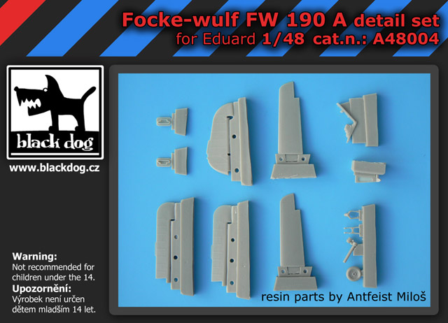 [사전 예약] A48004 1/48 Focke-Wulf FW 190 A detail set for Eduard 1/48, 13 resin parts