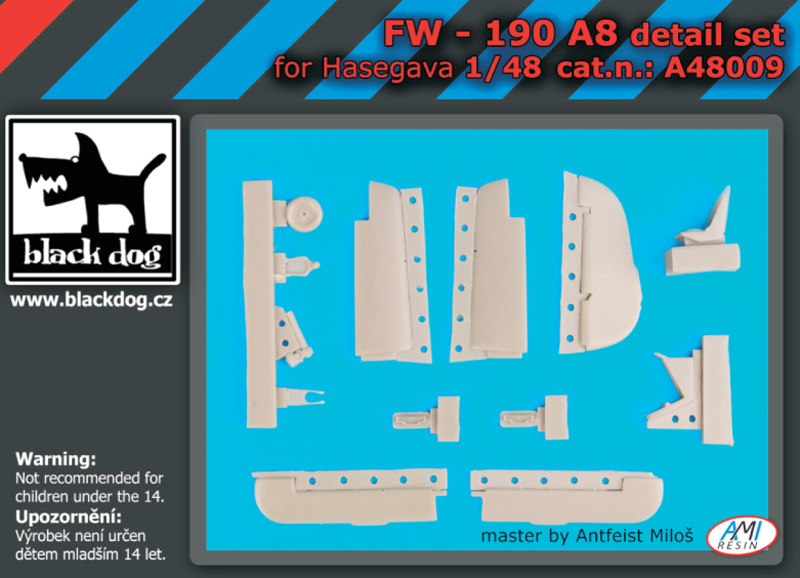 [사전 예약] A48009 1/48Fw-190 A8 detail set for Hasegawa