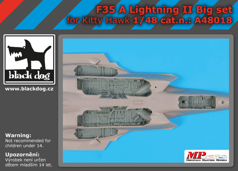[사전 예약] A48018 1/48 F 35 A Lightning II big set for Kity Hawk