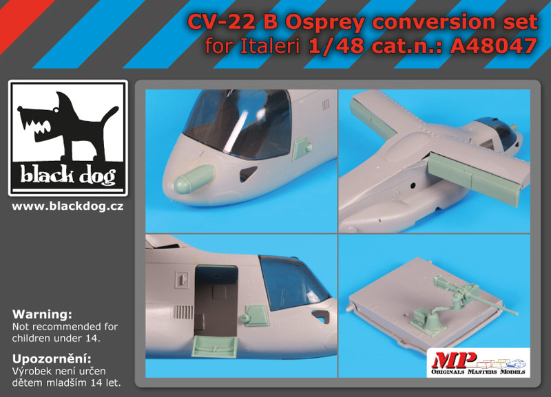 [사전 예약] A48047 1/48 CV-22 B Osprey conversion set for Italeri