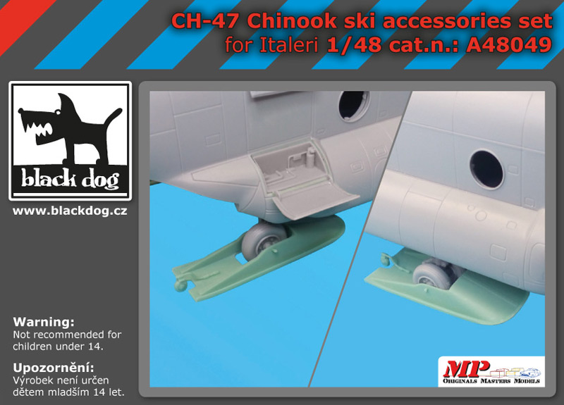 [사전 예약] A48049 1/48 Ch-47 Chinook ski accessories set for Italeri