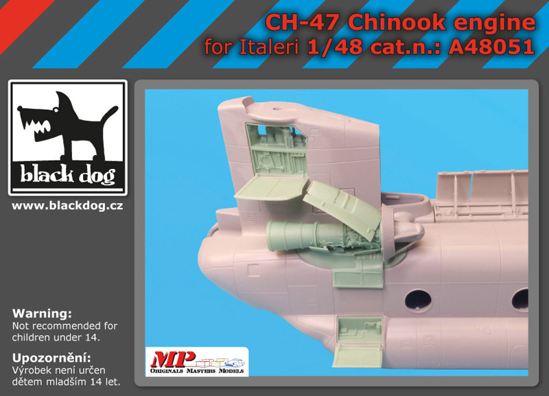[사전 예약] A48051 1/48 Ch-47 Chinook engine for Italeri