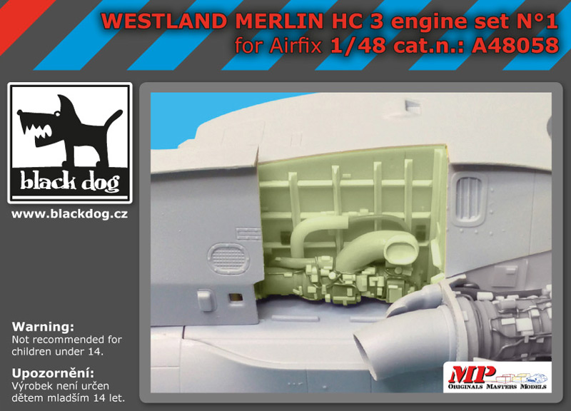 [사전 예약] A48058 1/48 Westland Merlin HC 3 engine set N°1 for Airfix