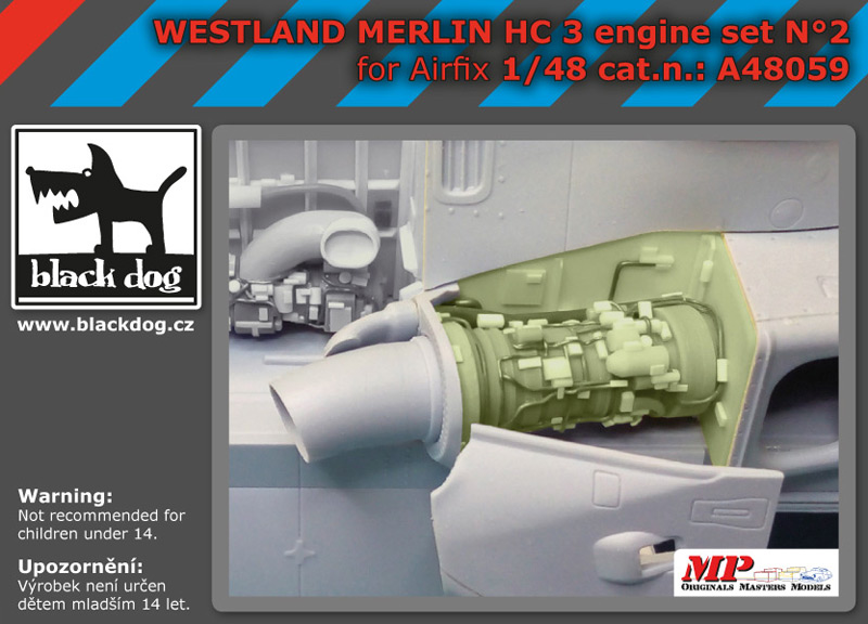 [사전 예약] A48059 1/48 Westland Merlin HC 3 engine set N°2 for Airfix