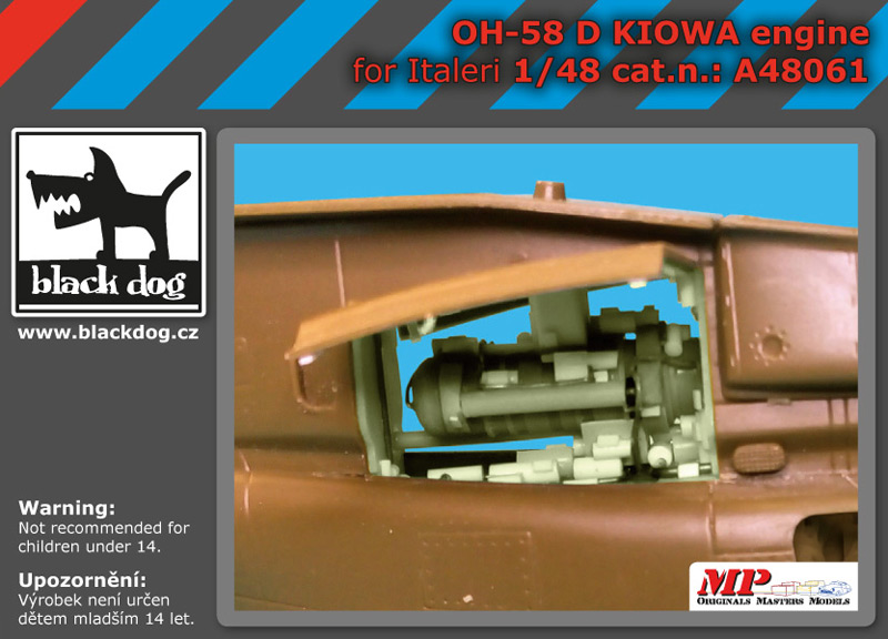 [사전 예약] A48061 1/48 OH-58 D Kiowa engine for Italeri
