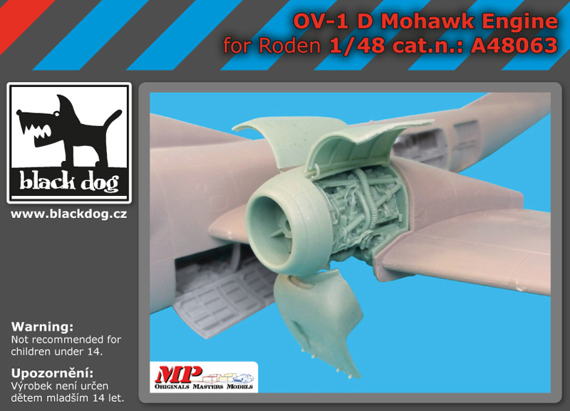 [사전 예약] A48063 1/48 OV-1 D Mohawk engine for Roden