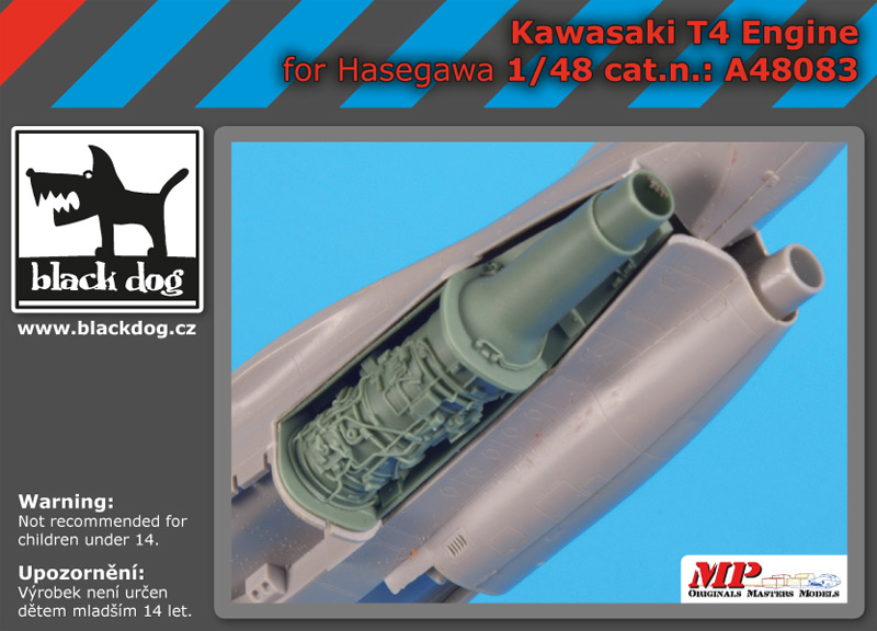 [사전 예약] A48083 1/48 Kawasaki T 4 engine for Hasegawa