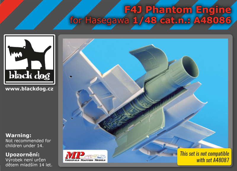 [사전 예약] A48086 1/48 F4J Phantom engine for Hasegawa