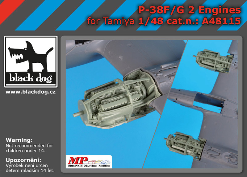 [사전 예약] A48115 1/48 P-38 F-G engines for Tamiya