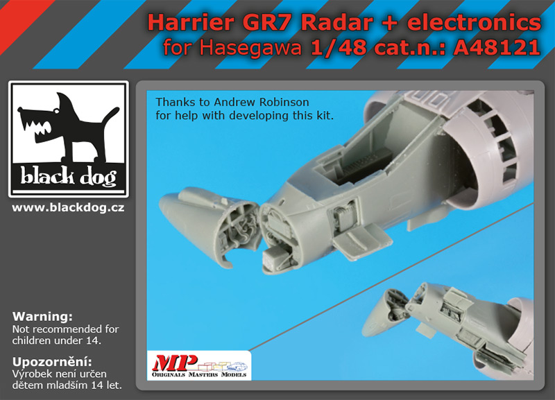 [사전 예약] A48121 1/48 Harrier GR 7 radar+electronics for Hasegawa