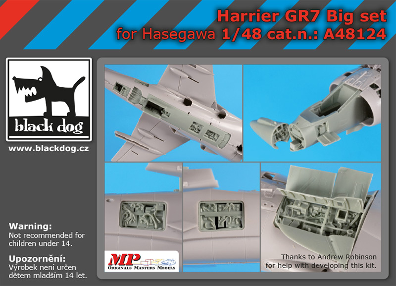 [사전 예약] A48124 1/48 Harrier GR 7 big set for Hasegawa