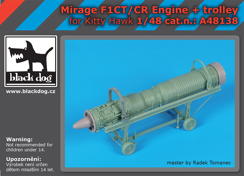 [사전 예약] A48138 1/48 Mirage F1CT/CR engine+trolley for Kitty Hawk