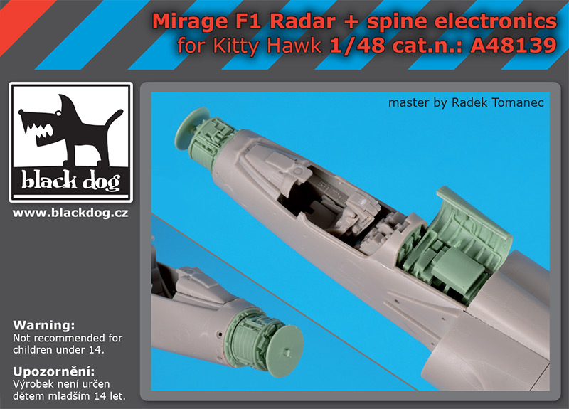 [사전 예약] A48139 1/48 Mirage F1 radar+spine electronic for Kitty Hawk