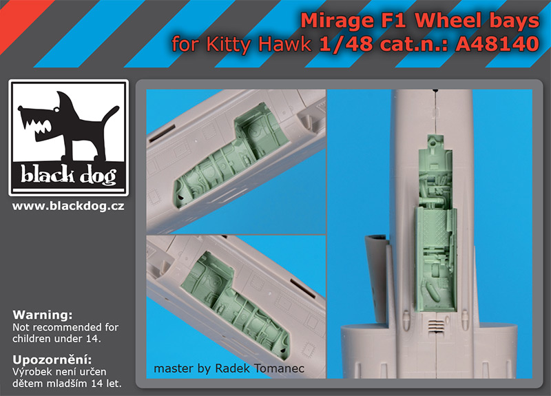 [사전 예약] A48140 1/48 Mirage F1 wheel bays for Kitty Hawk