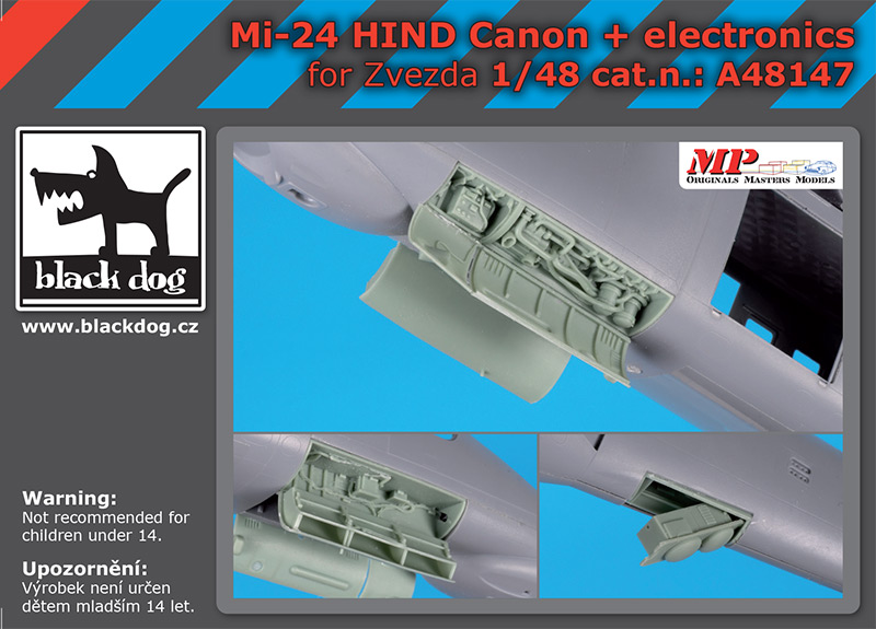 [사전 예약] A48147 1/48 Mi-24 Hind canon + electronics for Zvezda