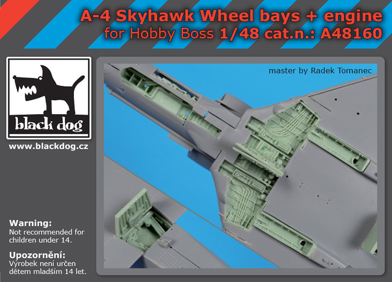 [사전 예약] A48160 1/48 A-4 Skyhawk wheel bays+ engine for Hobby boss