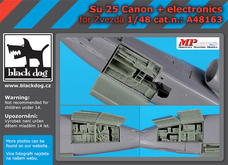 [사전 예약] A48163 1/48 SU-25 canon+electronics for Zvezda