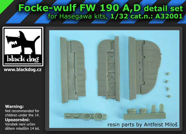 [사전 예약] A32001 1/32 Focke-Wulf FW 190 A, D detail set for Hasegawa kits