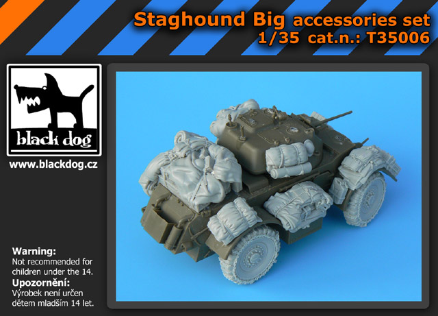 [사전 예약] T35006 1/35 Staghound Big accessories set for Bronco kit, 23 resin parts