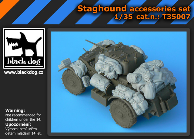 [사전 예약] T35007 1/35 Staghound accessories set for Bronco kit, 19 resin parts