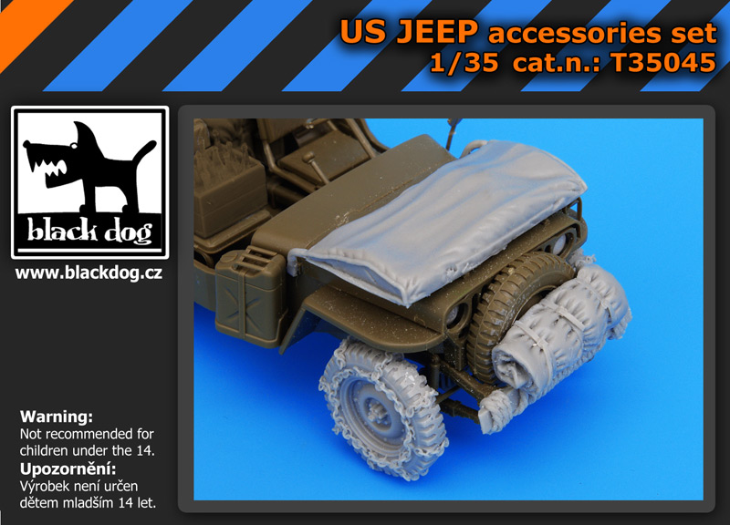 [사전 예약] T35045 1/35 US Jeep accessories set for Tamiya