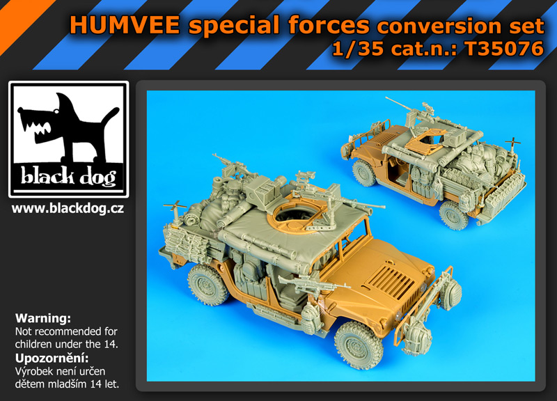 [사전 예약] T35076 1/35 HUMVEE Special forces conversion set for Tamiya