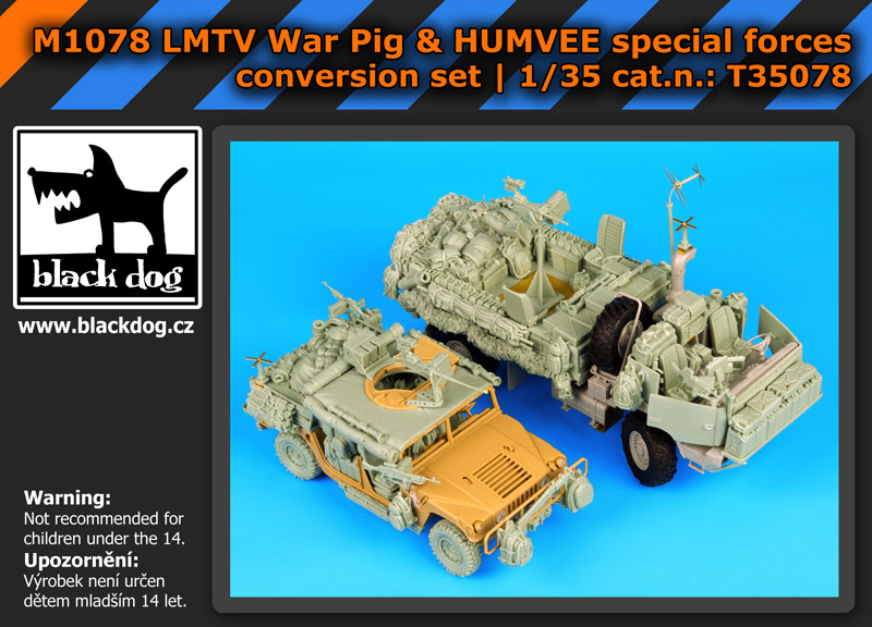[사전 예약] T35078 1/35 M1078 LMTV War pig plus HUMVEE Spec.f. for Trumpeter plus Tamiya