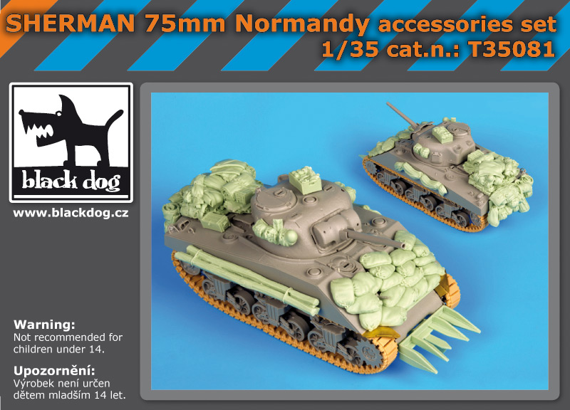 [사전 예약] T35081 1/35 Sherman 75mm Normandy accessories set for Dragon