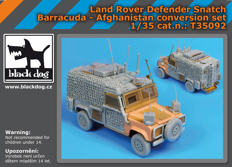 [사전 예약] T35092 1/35 Land Rover Defender Snatch Barracuda for Hobby Boss