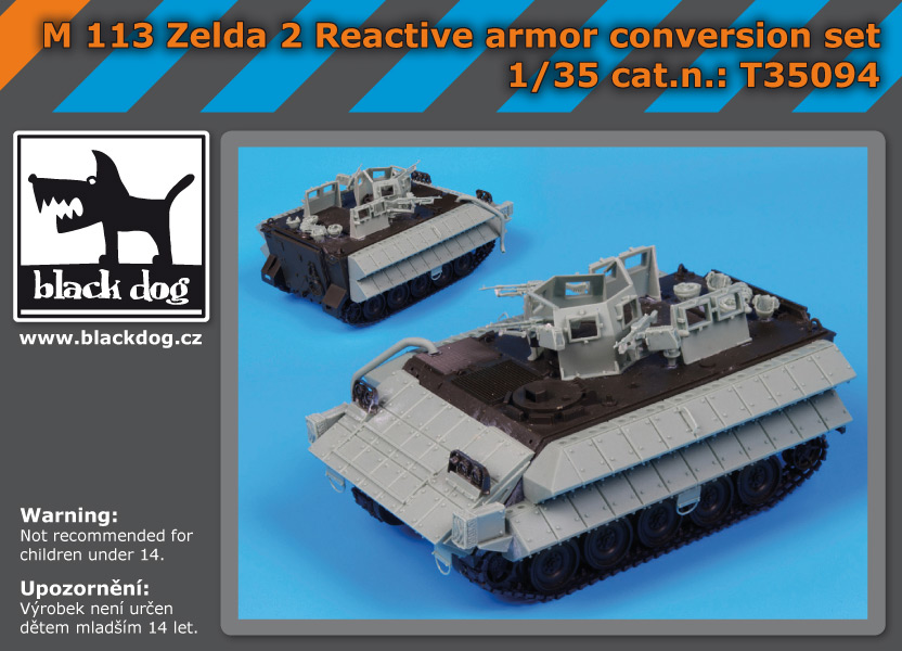 [사전 예약] T35094 1/35 M113 Zelda2 reactive armor conversion set for Tamiya