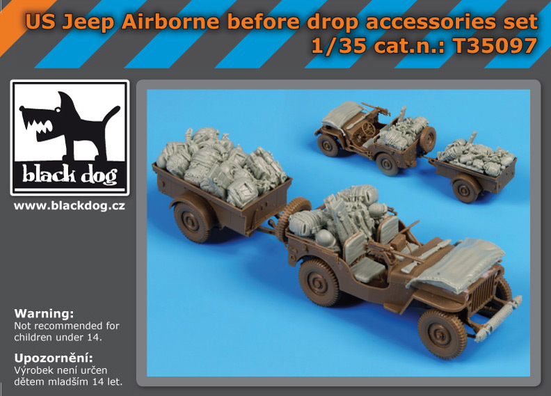 [사전 예약] T35097 1/35 Us Jeep airborne before drop accessories set for Bronco