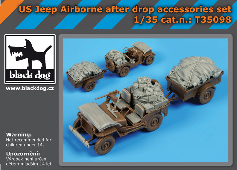 [사전 예약] T35098 1/35 Us Jeep airborne after drop accessories set for Bronco