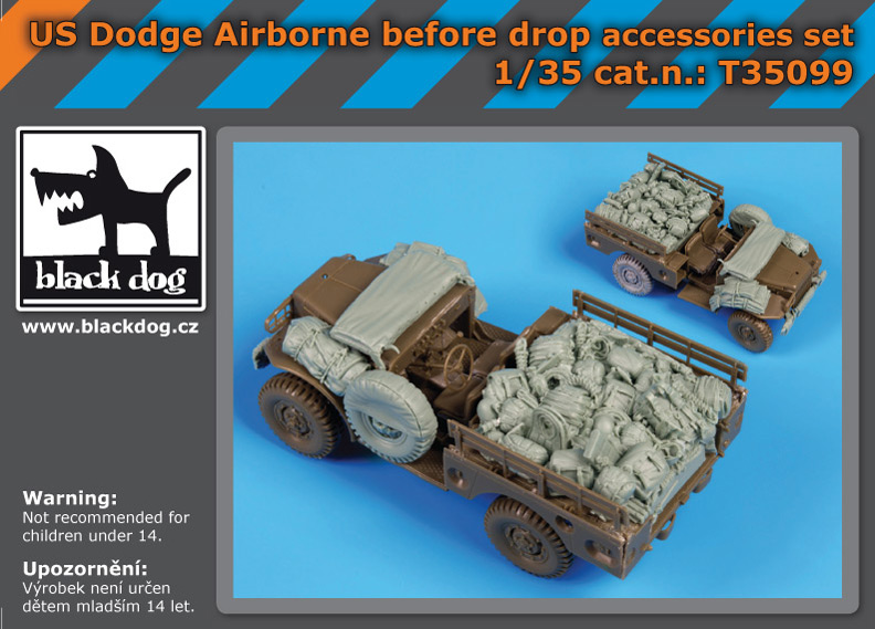[사전 예약] T35099 1/35 Us Dodge airborne before drop accessores set for AFV
