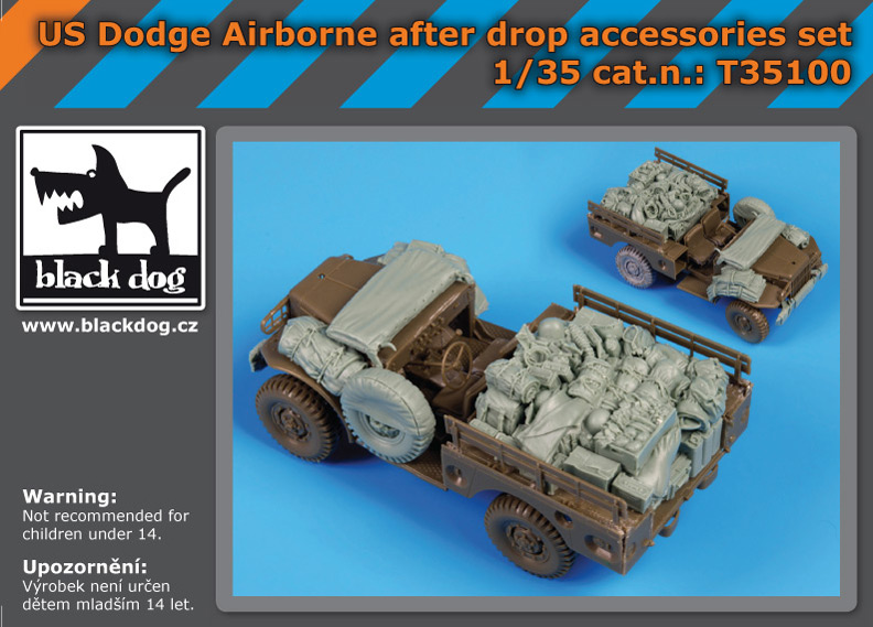[사전 예약] T35100 1/35 Us Dodge airborne after drop accessories set for AFV