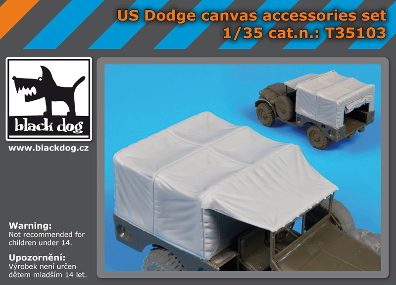[사전 예약] T35103 1/35 Us Dodge canvas accessories set for AFV