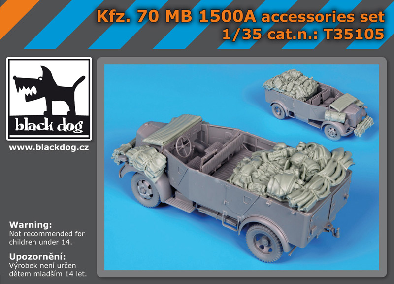 [사전 예약] T35105 1/35 Kfz. 70 MB 1500A accessories set for Mini Art