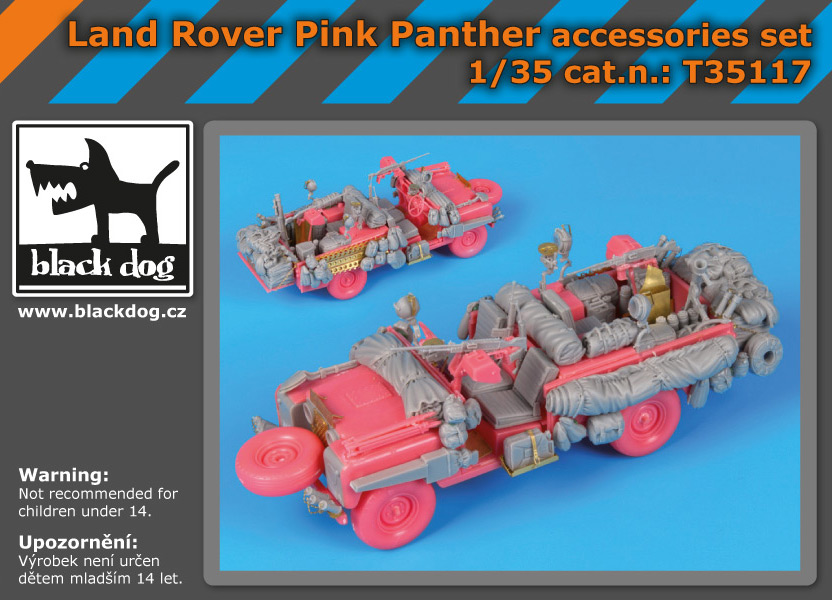 [사전 예약] T35117 1/35 Land Rover Pink Panther accessories set for Italeri