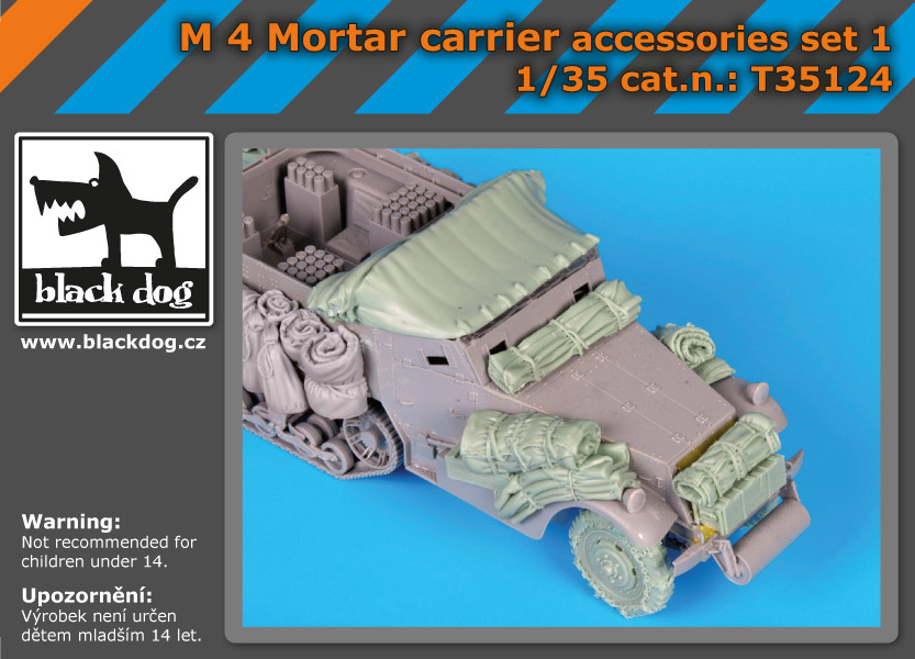 [사전 예약] T35124 1/35 M 4 mortar carrier accessories set N°1 for Dragon