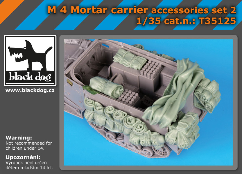 [사전 예약] T35125 1/35 M 4 mortar carrier accessories set N°2 for Dragon