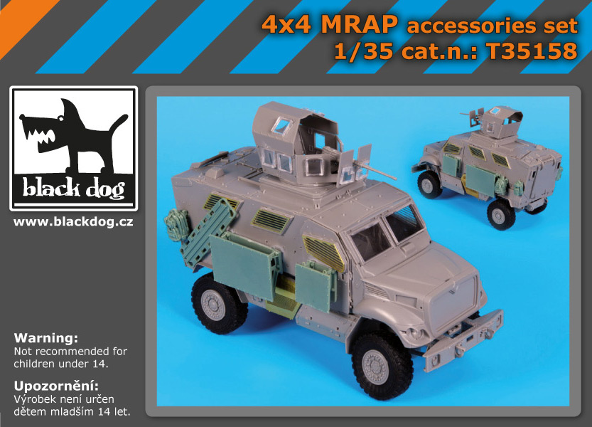 [사전 예약] T35158 1/35 4X4 MRAP accessories set for Kinetic