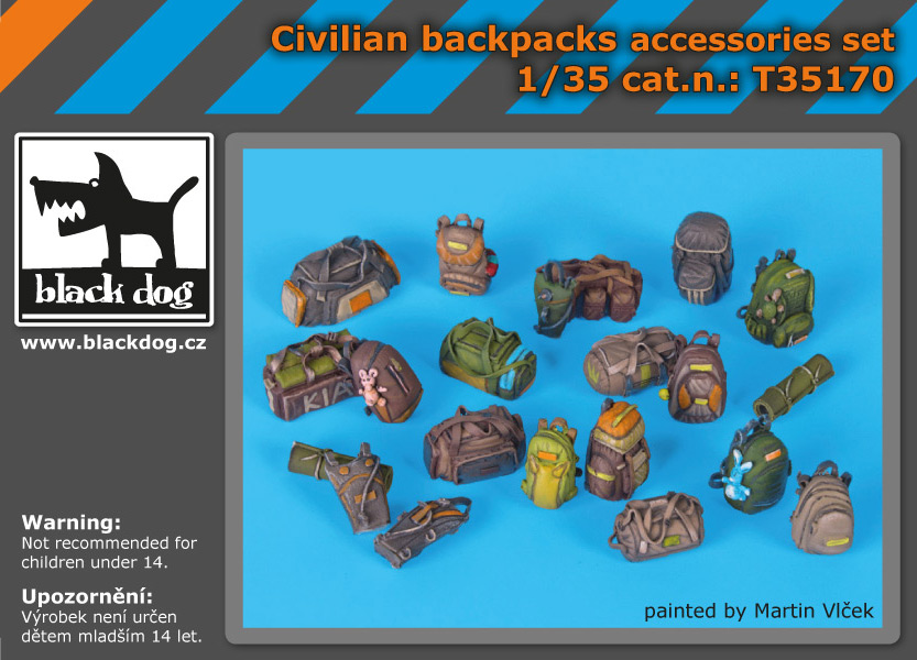 [사전 예약] T35170 1/35 Civilian backpacks accessories set