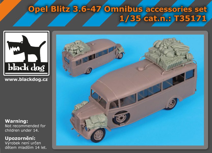 [사전 예약] T35171 1/35 Opel Blitz 3.6-47 Omnibus accessories set for Roden