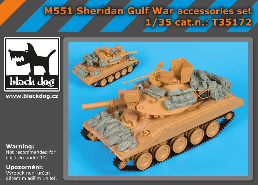 [사전 예약] T35172 1/35 M 551 Sheridan Gulf War accessories set for Academy
