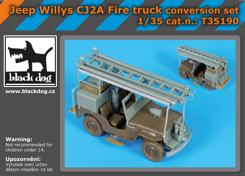 T35190 1/35 Jeep Willys CJ2A firetruck conversion set for Tamiya