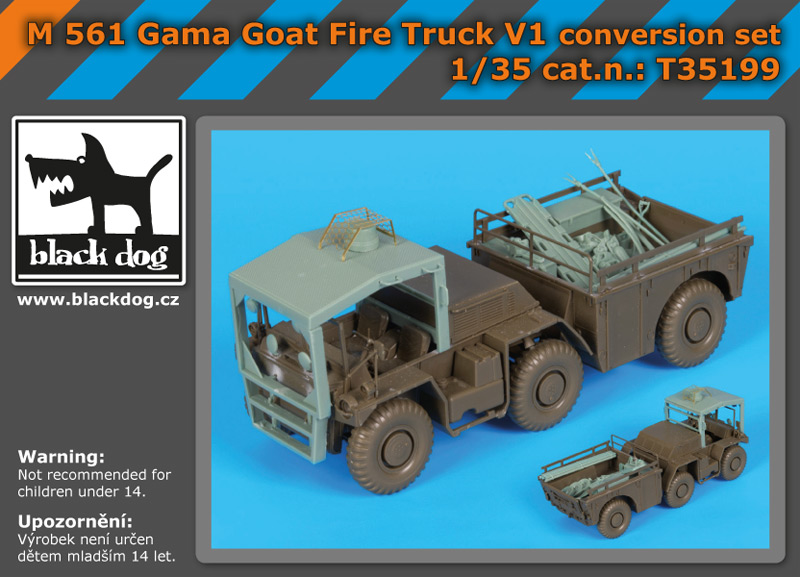 [사전 예약] T35199 1/35 M 561 Gama Goat fire truck V1 for Tamiya