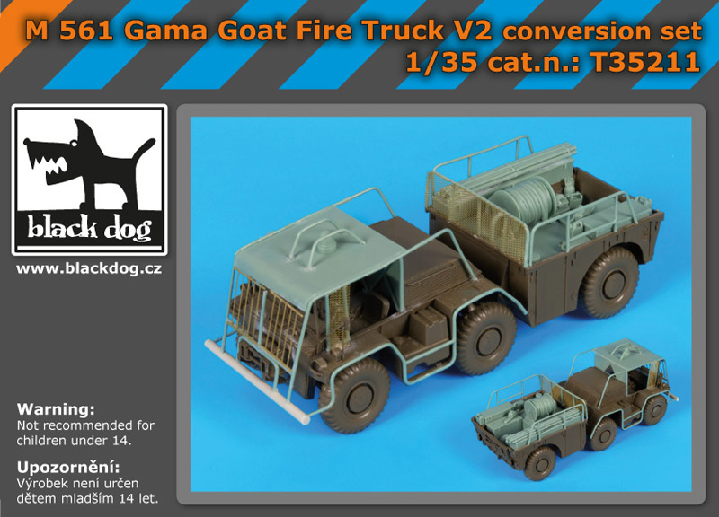 [사전 예약] T35211 1/35 M 561 Gama Goat fire truck V2 conversion set for Tamiya