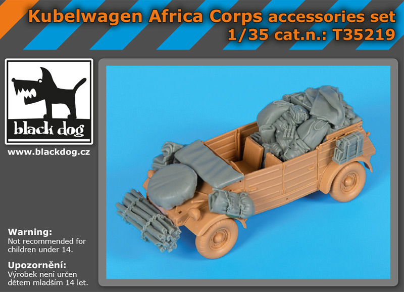 T35219 1/35 Kübelwagen Africa Corps accessories set for Tamiya