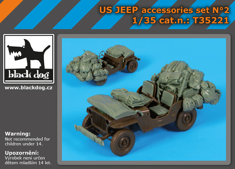 [사전 예약] T35221 1/35 Us jeep accessories set for Tamiya